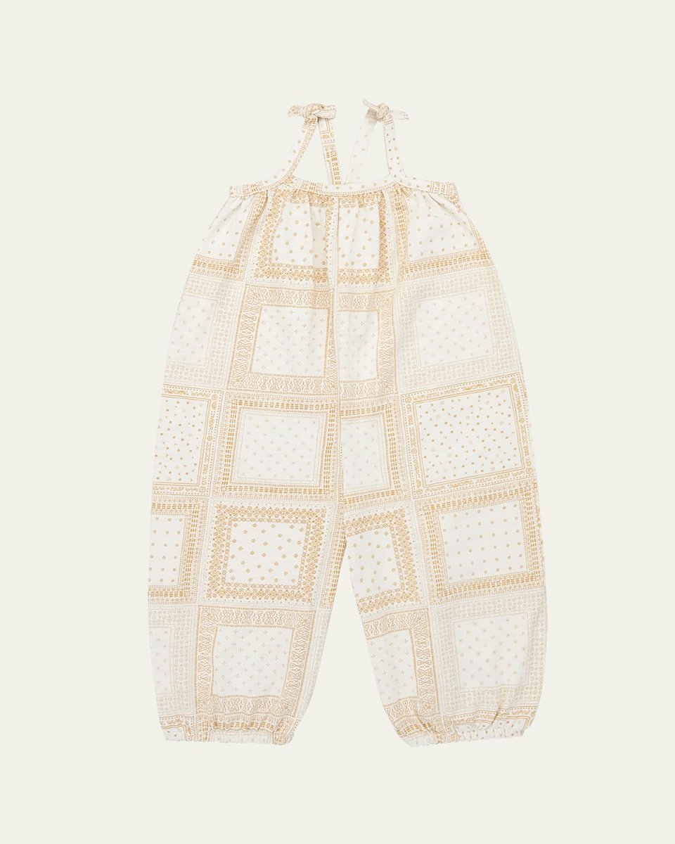 Girl's Bucket Cotton Overalls, Size 2